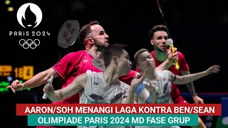 AaronSoh Menangi Laga Perdana Olimpiade Paris 2024 Kalahkan BenSean [upl. by Billie]