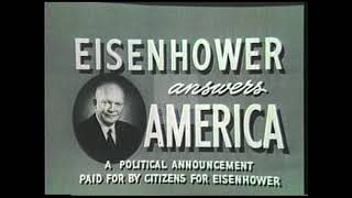 Dwight D Eisenhower Republican 1952 Campaign Ad quotEAA  Never Had it So Goodquot [upl. by Annaer]