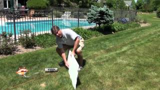 How to check slope on your back yard ice rinkNiceRink [upl. by Pegma]