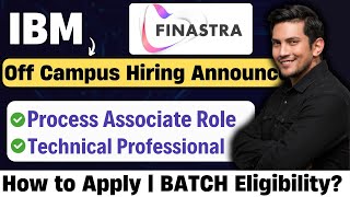 IBM amp Finastra Hiring  Offcampus Hiring  Batch 202423222120  How to ApplyProcess [upl. by Bohun]