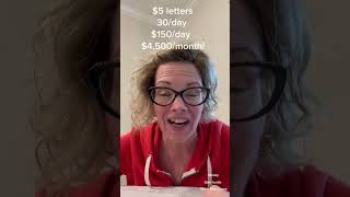 5 per letter 30 lettersday 6000monthletterwriting workfromanywhere money letterwritingtips [upl. by Jerold85]