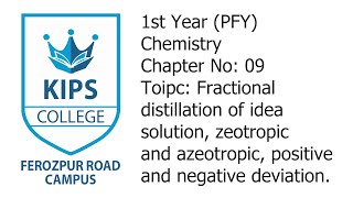 Fractional distillation of idea solution zeotropic and azeotropic  Positive and Negative Deviation [upl. by Larual258]