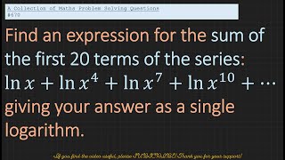 Logarithms  Series  KS5 Maths  ALevel Maths mathseducation alevelmaths highschoolmath [upl. by Lundgren]