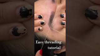 Threading kaise bane thread 🧵 kaise use kre tutorial eyebrows threading makeupstylist subscribe [upl. by Ailecnarf]