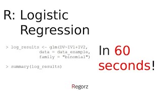 Binary Logistic Regression With R in 60 Seconds [upl. by Elburr]