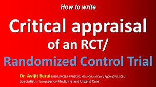 How to write critical appraisal of a Randomized Control Trial or RCT  2022 [upl. by Zosima]