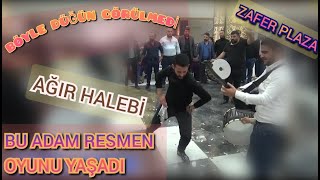 AĞIR HALEBİ 3 DAVULLU HALAYI RESMEN YAŞADI ZAFER PLAZA [upl. by Gessner]