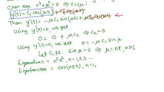 Diff Eqn Normalization of eigenfunctions [upl. by Snevets]