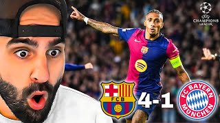 Fc Barcelona DESTROY Bayern Munich 41 I RAPHNHA HATTRICK [upl. by Sibie184]