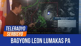 Leon intensifies into severe tropical storm  Teleradyo Serbisyo 28 October 2024 [upl. by Chevalier]