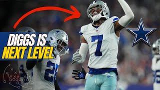 ✭ FILM ROOM Diggs big hit forces the INTERCEPTION  Heres how it happened [upl. by Otte]