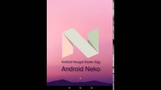 Android Nougat Easter Egg Android Neko [upl. by Boorman]