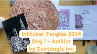 Inktober Tangles 2024  Day 1 Ambler by Zentangle Inc [upl. by Uaeb202]