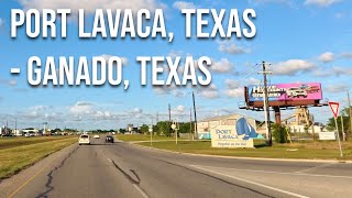 Port Lavaca Texas to Ganado Texas Drive with me on a Texas highway [upl. by Yemac428]