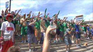 Bitwa kibiców Polski i Irlandii Północnej Euro 2016  fans fight Poland and Northern Ireland [upl. by Graubert]