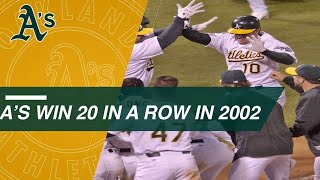 Relive the Oakland As 20game win streak in 2002 [upl. by Jacklyn417]