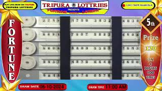 Tripura Fortune Lottery Live Morning draw On 06102024 At 1100 AM Live From Agartala [upl. by Eric843]