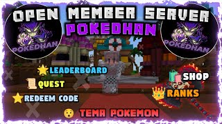 Open Member Server MCPE 12144 Terbaru  SURVIVAL MURNI ADA POKEMONNYA [upl. by Gamaliel]