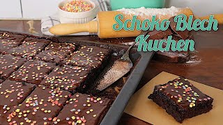 SUPER SAFTIGER SCHOKO BLECH KUCHEN  GEBURTSTAGSKUCHEN [upl. by Maffei]