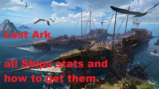 Lost Ark  all Ships overview stats and how to obtain [upl. by Beaner]