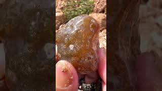 Finding Natural Carnelian Gemstone At The Mountain quartz quartzlover crystals beach gemstone [upl. by Inattirb]