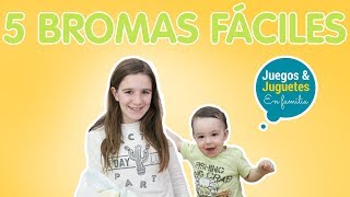 5 BROMAS FÁCILES Y GRACIOSAS PARA HACER CON NIÑOS  Juegos y Juguetes en familia [upl. by Shandy]