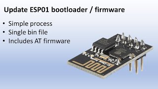 Update ESP01 bootloader and firmware [upl. by Aynatahs799]