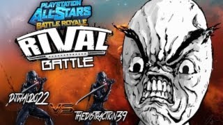 Playstation AllStars Battle Royale Rival Battle  djwaldo22 vs TheDistraction39 1v1 Battle [upl. by Asihtal]