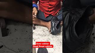 Asmr cobblerA Indian Street Cobbler Good Cobbling Skil shoe sole Restoration [upl. by Ecille]