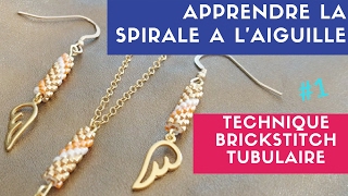 DIY ┋ PARURE BIJOUX PERLES  MIYUKI  SPIRALE à LAIGUILLE  Technique BRICKSTITCH TUBULAIRE [upl. by Ewen]