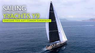 We sail this stunning 90ft semicustom carbon superyacht  YYachts Y9  Yachting World [upl. by Alvis]