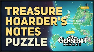 Treasure Hoarders Notes Puzzle Genshin Impact Watatsumi Island [upl. by Salina]