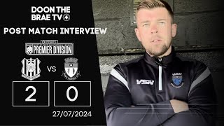 Post Match Interview  Auchinleck Talbot 27072024 [upl. by Kiehl]