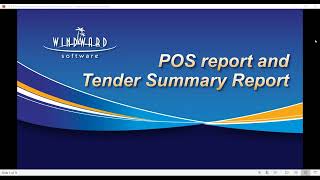 POS Report amp Tender Summary Report [upl. by Peirsen955]