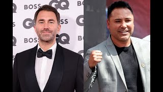 OSCAR DE LA HOYA goads EDDIE HEARN with accusations of infidelity and promotional dishonesty [upl. by Donni]