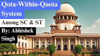 QuotaWithinQuota System  Reservation rules in India  By Abhishek Singh currentaffairs india [upl. by Krista]