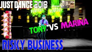 🌟 Just Dance 2018 Challenge Risky Business  Jorge Blanco  Marina vs Tony 🌟 [upl. by Hutton]