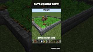 Easy Auto Carrot Farm 👍👍 Minecraft Beginners minecraft gaming shorts short [upl. by Trow]