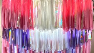 Fringe backdrop tablecloth decor Three Rex backdrop [upl. by Ecneret]