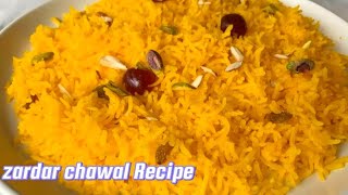 Zarda Recipe  Meethy chawalon Ka Zarda  Zarda Chawal Recipe [upl. by Asihtal]