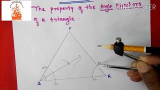 How to draw Angle bisector of a Triangle  Class 7th [upl. by Hachmin]