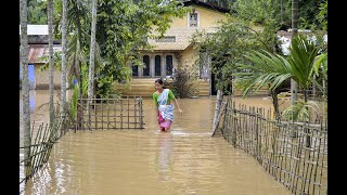 Assam floods  Over 900 villages affected [upl. by Ahsikal]