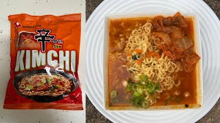 How To Cook Nongshim Kimchi Ramen Noodles [upl. by Aivilo]