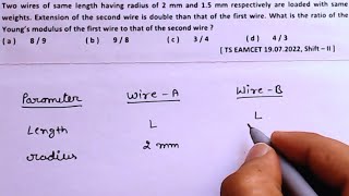 Elasticity  Physics  Class 11  Pyq  mechanical properties of solids  Two wires of  Neet  Jee [upl. by Eixirt]