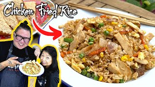 How Chinese Chefs cook CHICKEN FRIED RICE 🍚 🍗Mum and Son Professional Chefs Cook [upl. by Januarius740]