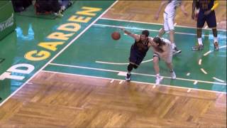 Kevin Love left shoulder injury Kelly Olynyk Cleveland Cavaliers at Boston Celtics Game 4 [upl. by Rj]