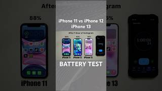 iPhone 11 vs iPhone 12 vs iPhone 13 iOS 17 Battery test YouTube shorts [upl. by Noami]