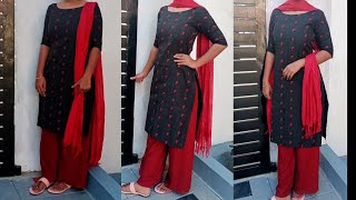 Churidar tops cutting and stitching easy methodhow to stitch churidar top step by step [upl. by Haelahk]