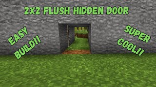 Minecraft Bedrock 120  Easy 2x2 Flush Piston Door Tutorial [upl. by Andras]