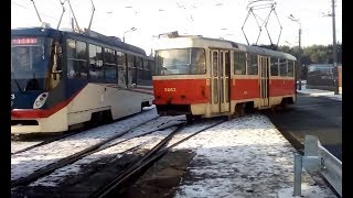 Трамвай Киева  маршрут 23  Kiev tram route 23 [upl. by Howey]